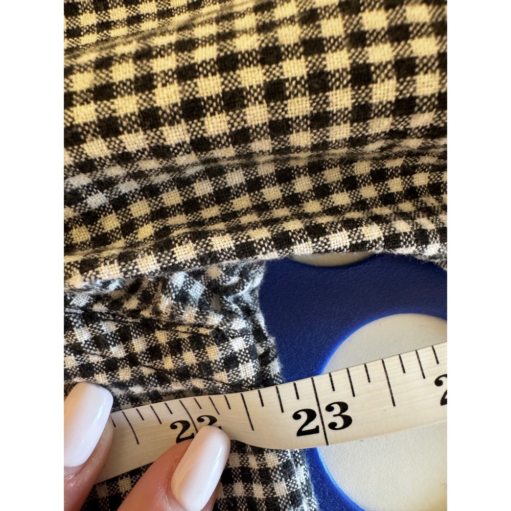 VTG Casey & Max Halloween Button Up Shirt Women Large Gingham Embroidered Spooky - Picture 6 of 9